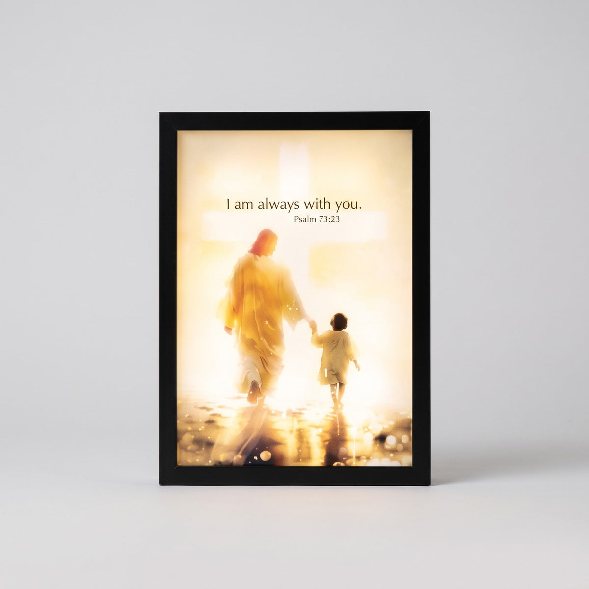 LED Light-Up Devotional Wall Art - Framed Psalm 73:23