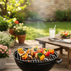 BBQ Skewers Set of 6, Long Handle Reusable Kabob Skewers, 23.6 in