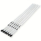 BBQ Skewers Set of 6, Long Handle Reusable Kabob Skewers, 23.6 in