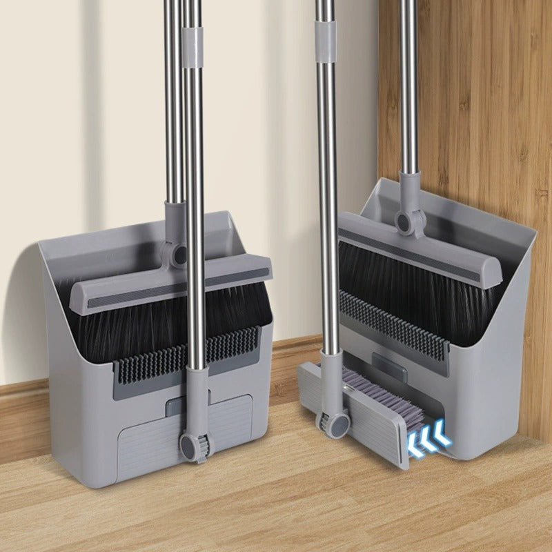 Long Handle Broom, Dustpan and Brush Set | Dense PVC Bristles
