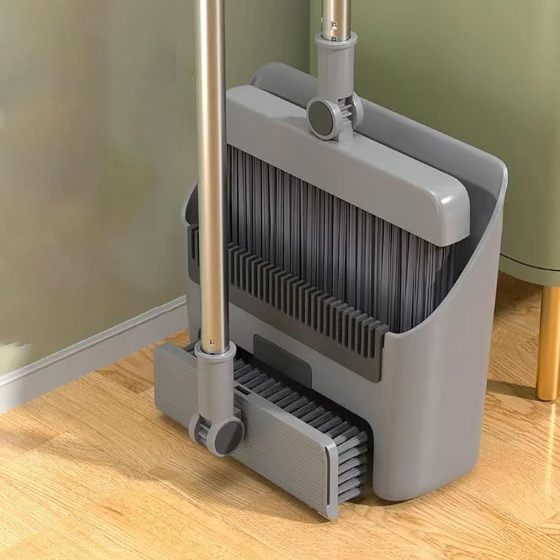 Long Handle Broom, Dustpan and Brush Set | Dense PVC Bristles