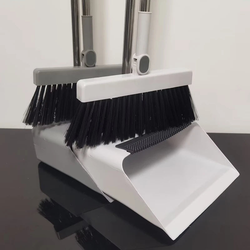 Long Handle Broom, Dustpan and Brush Set | Dense PVC Bristles