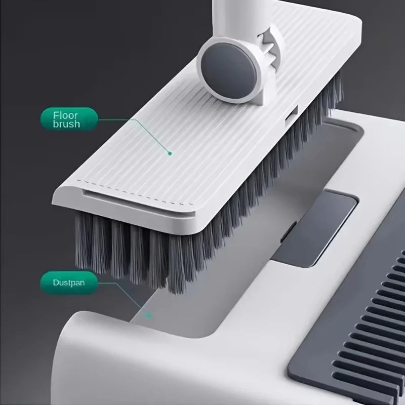 Long Handle Broom, Dustpan and Brush Set | Dense PVC Bristles