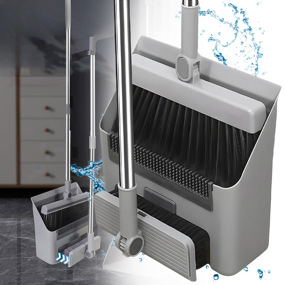 Long Handle Broom, Dustpan and Brush Set | Dense PVC Bristles