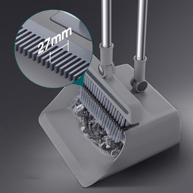 Long Handle Broom, Dustpan and Brush Set | Dense PVC Bristles