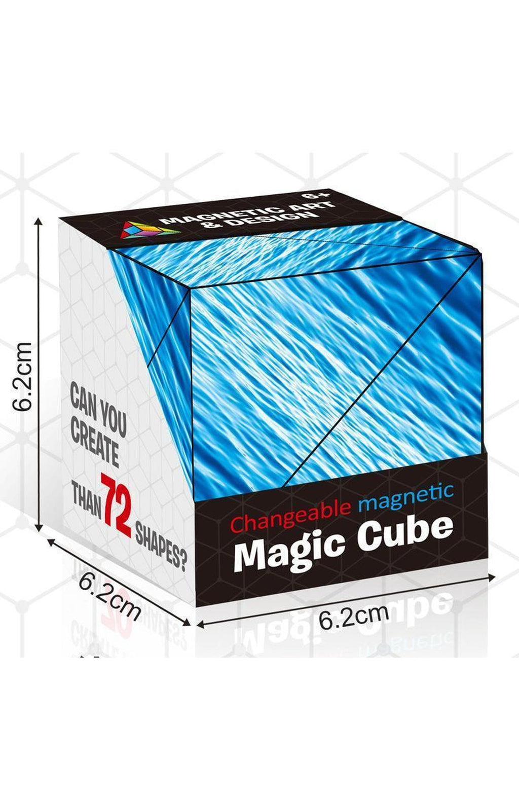 Magnetic Shape-Shifting Puzzle Cube | 36 Magnets Fold One 2.36 In Cube into Over 70 Shapes, Combine for More | Ages 8 and Up