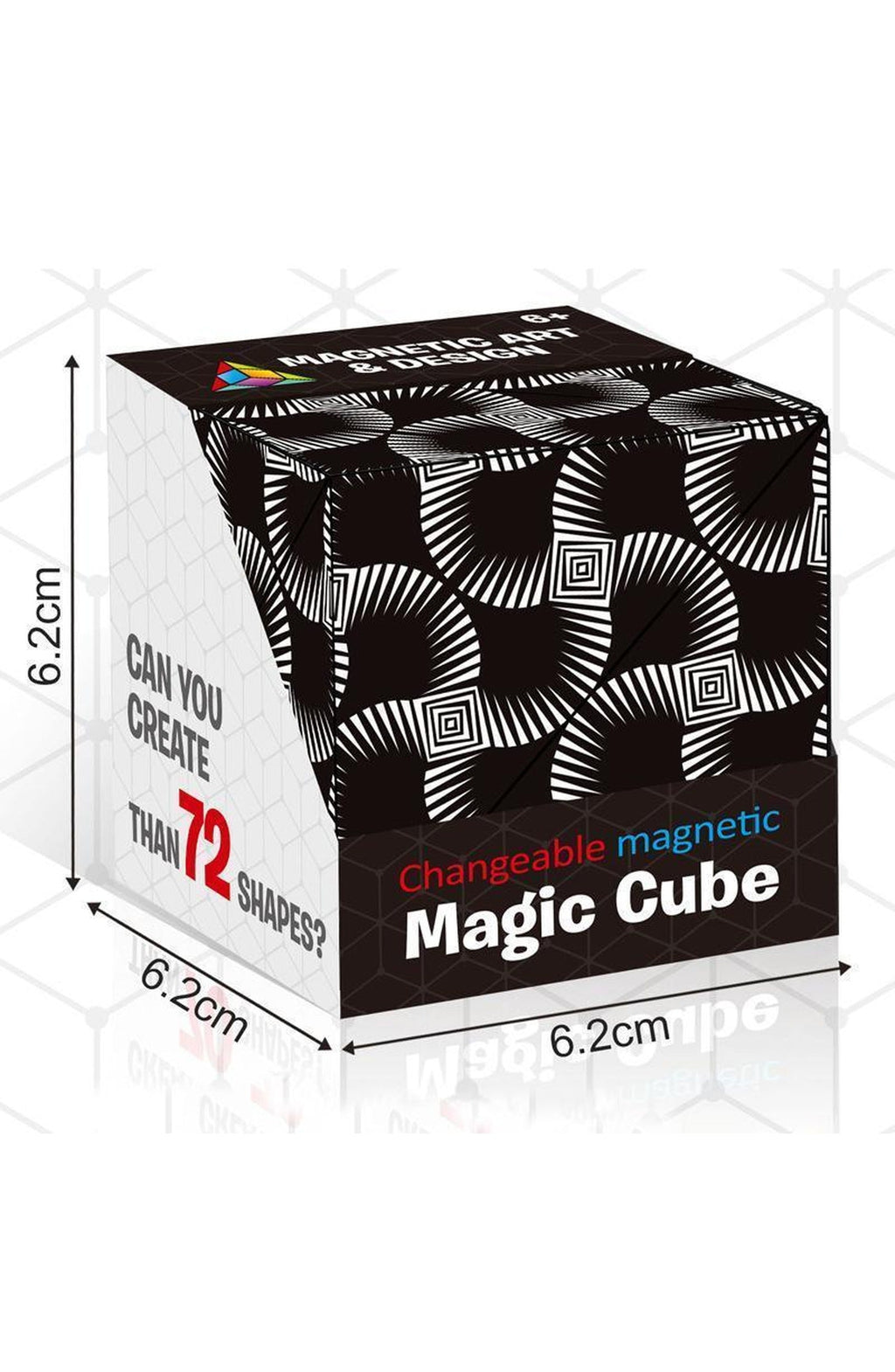 Magnetic Shape-Shifting Puzzle Cube | 36 Magnets Fold One 2.36 In Cube into Over 70 Shapes, Combine for More | Ages 8 and Up