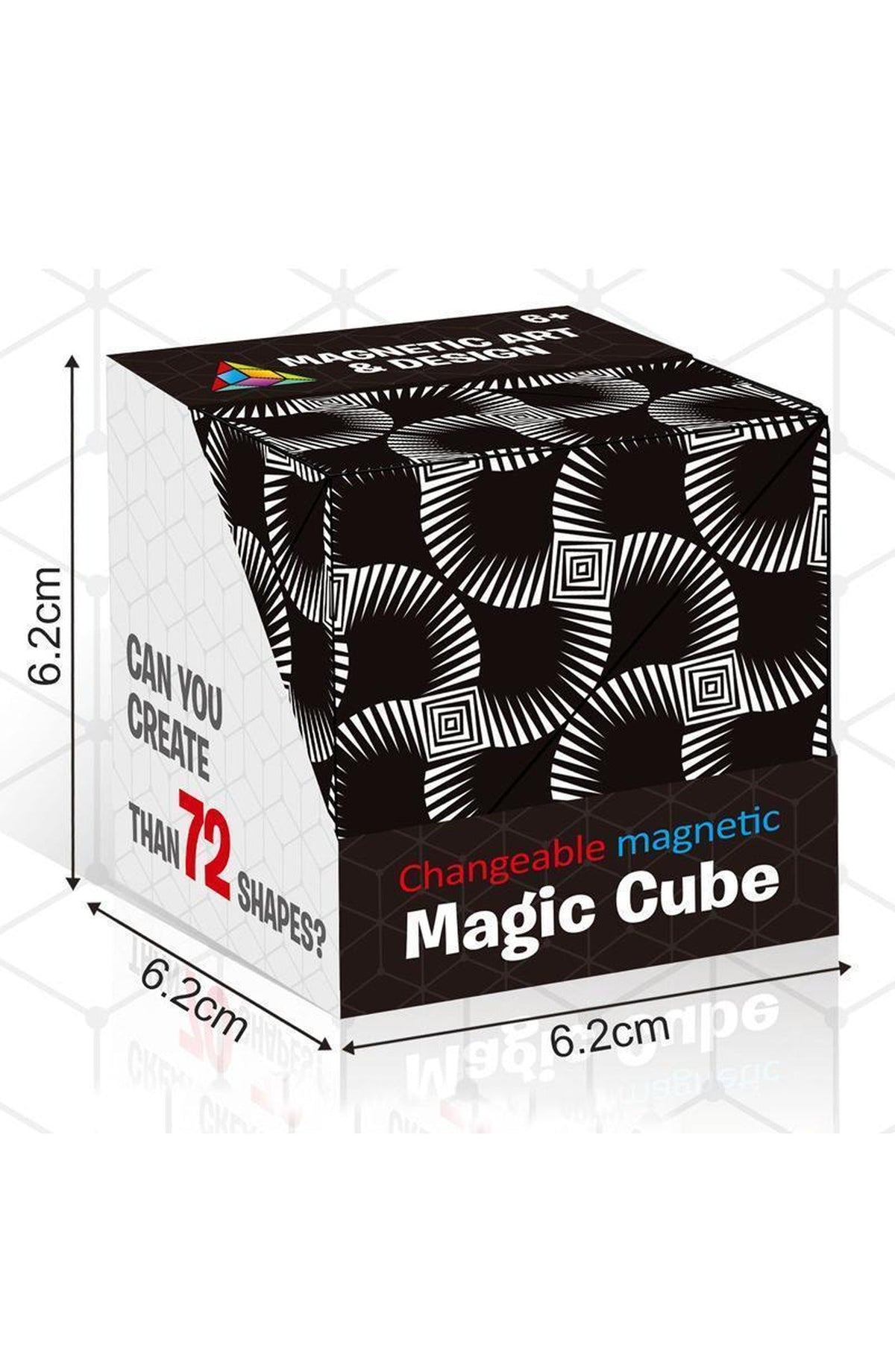 Magnetic Shape-Shifting Puzzle Cube | 36 Magnets Fold One 2.36 In Cube into Over 70 Shapes, Combine for More | Ages 8 and Up