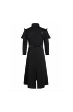 Men's Gothic Victorian Halloween Jacket | Polyester with Lining, Faux Leather Trim and 2 Inner Pockets | Black or Gray, S to 5XL