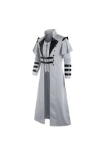 Men's Gothic Victorian Halloween Jacket | Polyester with Lining, Faux Leather Trim and 2 Inner Pockets | Black or Gray, S to 5XL