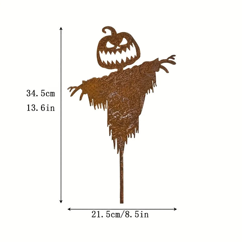 Metal Scarecrow Halloween Yard Decoration