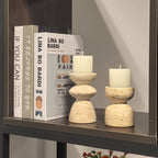Natural Marble & Travertine Candle Holders | Small or Large