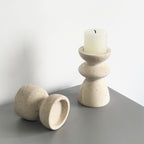 Natural Marble & Travertine Candle Holders | Small or Large