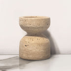 Natural Marble & Travertine Candle Holders | Small or Large
