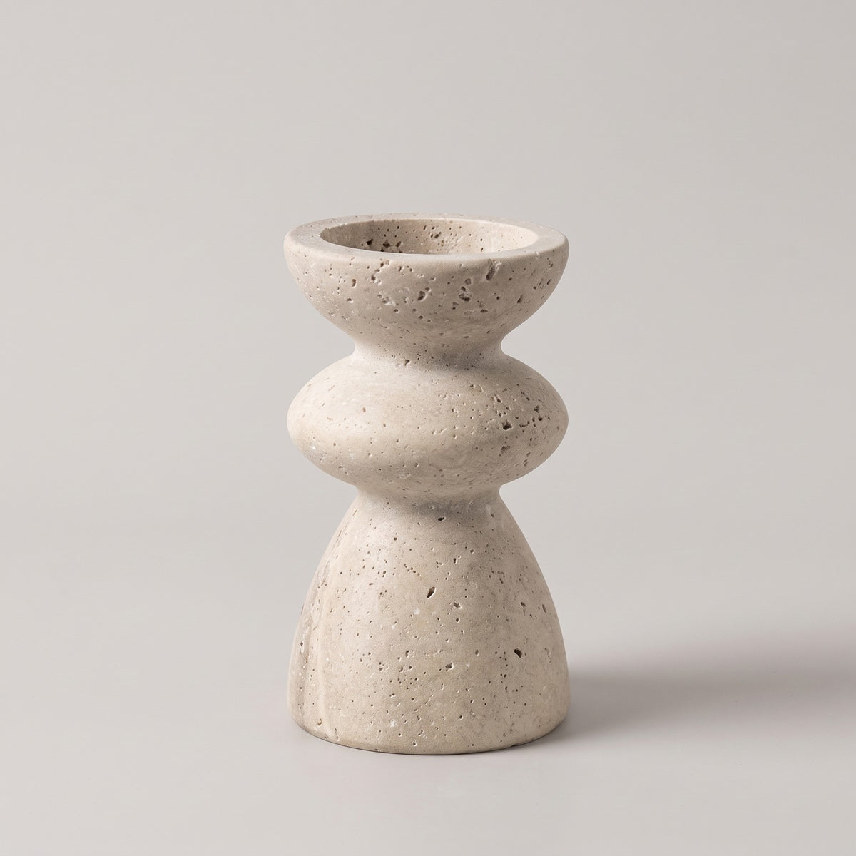 Natural Marble & Travertine Candle Holders | Small or Large