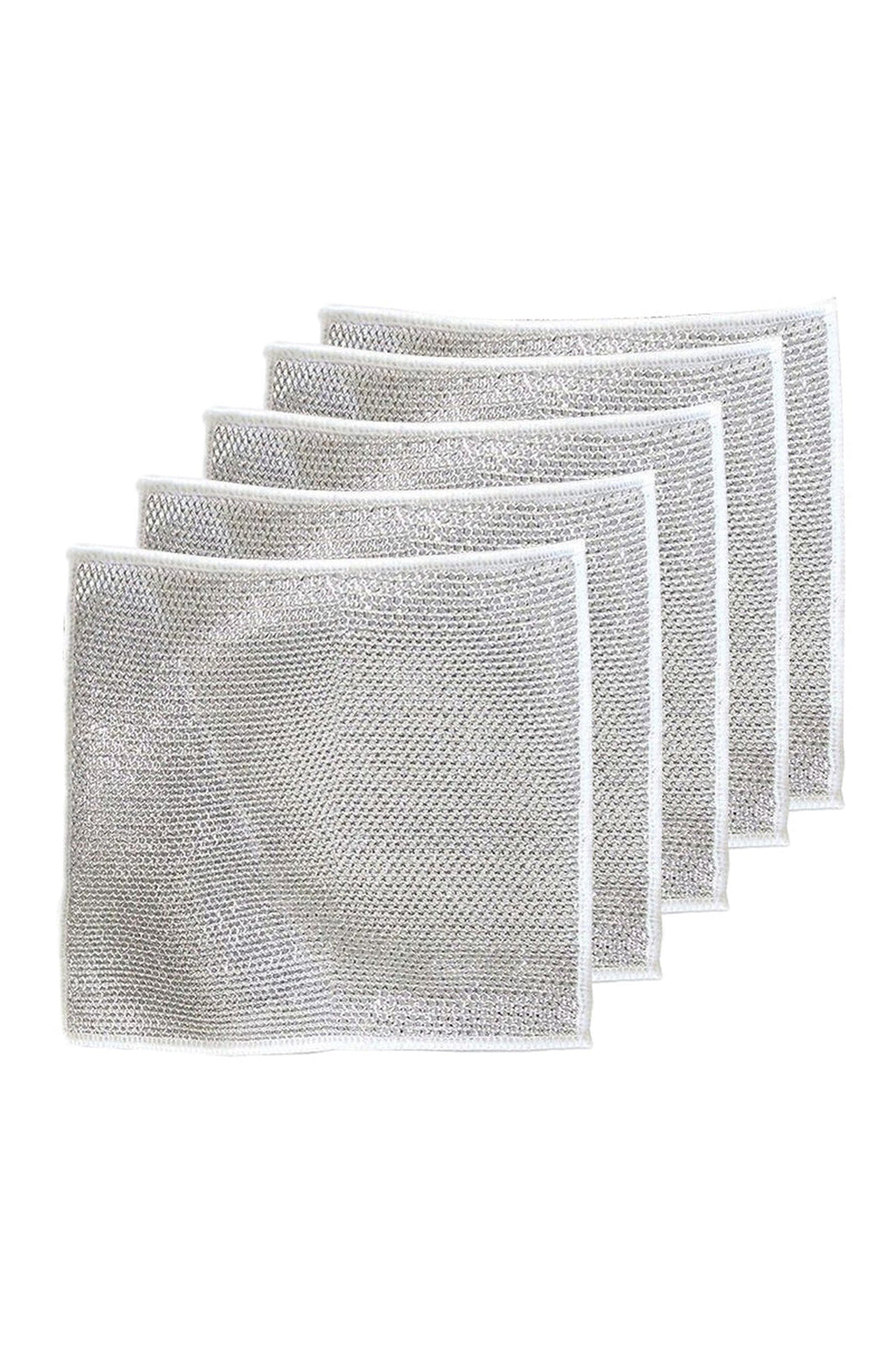Non-Scratch Wire Dishcloth | Nylon Mesh Scrub Cloth That Rinses Clean and Dries Fast | For Dishes, Pots, Pans and Countertops