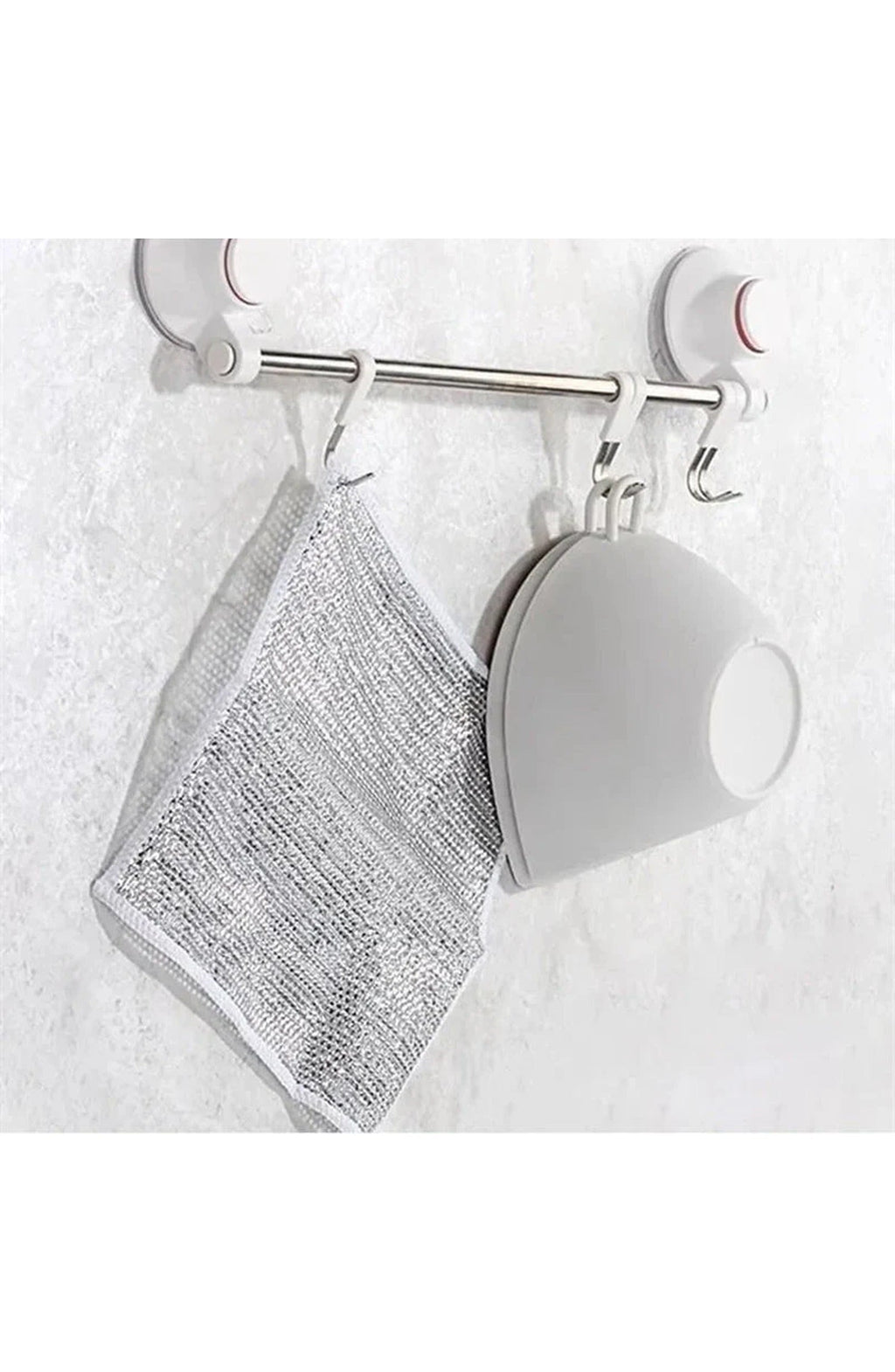 Non-Scratch Wire Dishcloth | Nylon Mesh Scrub Cloth That Rinses Clean and Dries Fast | For Dishes, Pots, Pans and Countertops