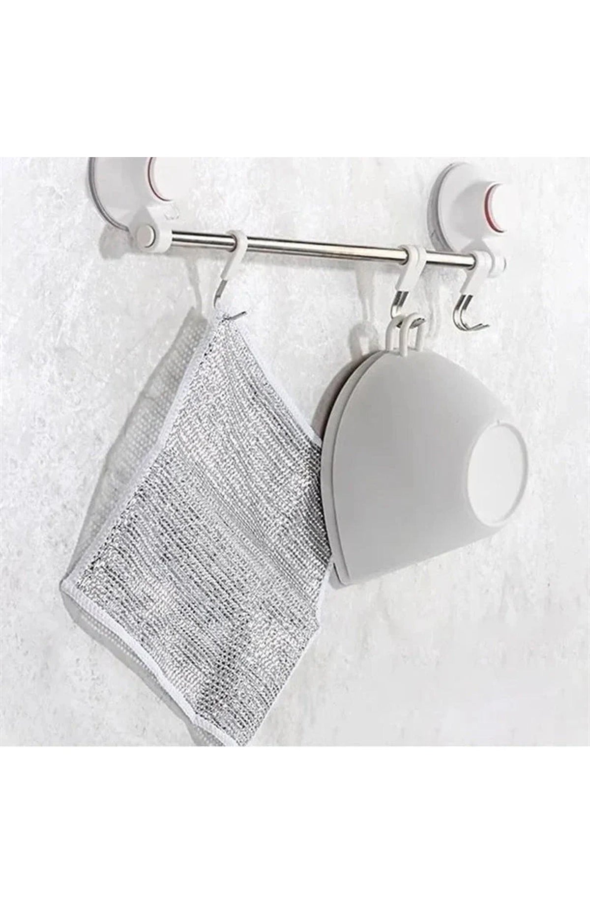 Non-Scratch Wire Dishcloth | Nylon Mesh Scrub Cloth That Rinses Clean and Dries Fast | For Dishes, Pots, Pans and Countertops