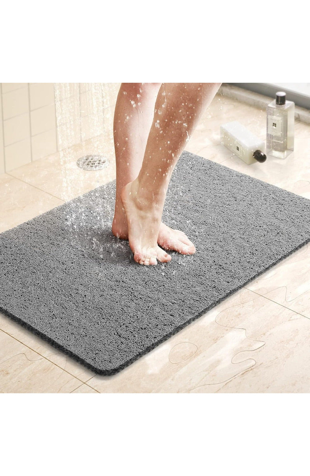 Non-Slip Shower Mat for Bath and Shower | Non-Slip Surface for Stable Footing on Wet Floors | Easy to Place and Remove | 3 Sizes