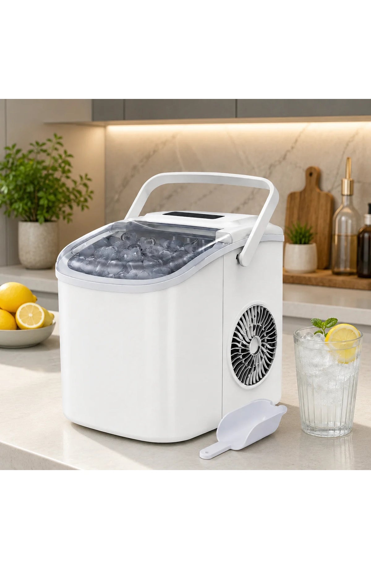Portable Nugget Ice Maker for Countertop Use