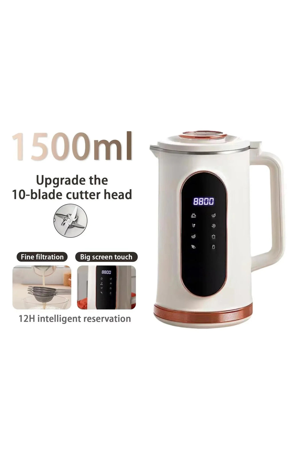 Nut Milk Maker Machine, Stainless Steel - view 3