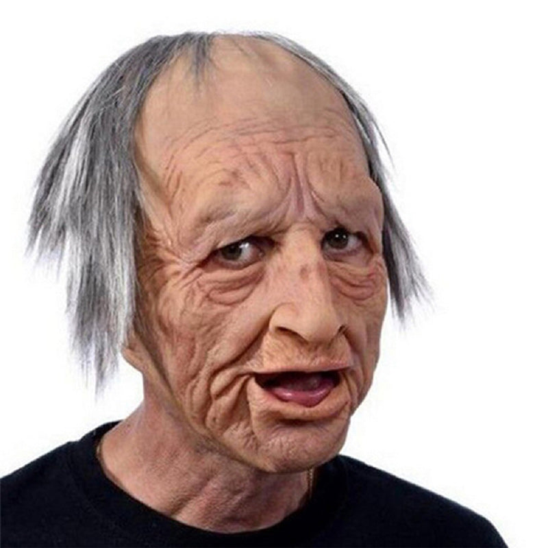 Old Man Halloween Mask, Full Face Latex Mask for Cosplay – 4 Styles