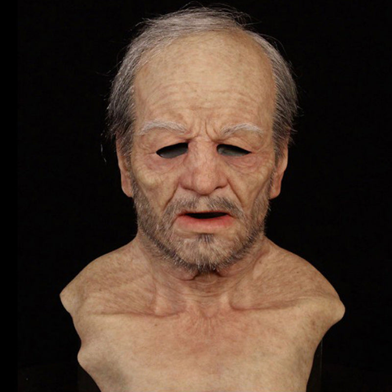 Old Man Halloween Mask, Full Face Latex Mask for Cosplay – 4 Styles