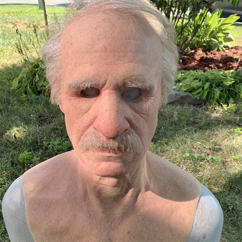 Old Man Halloween Mask, Full Face Latex Mask for Cosplay – 4 Styles