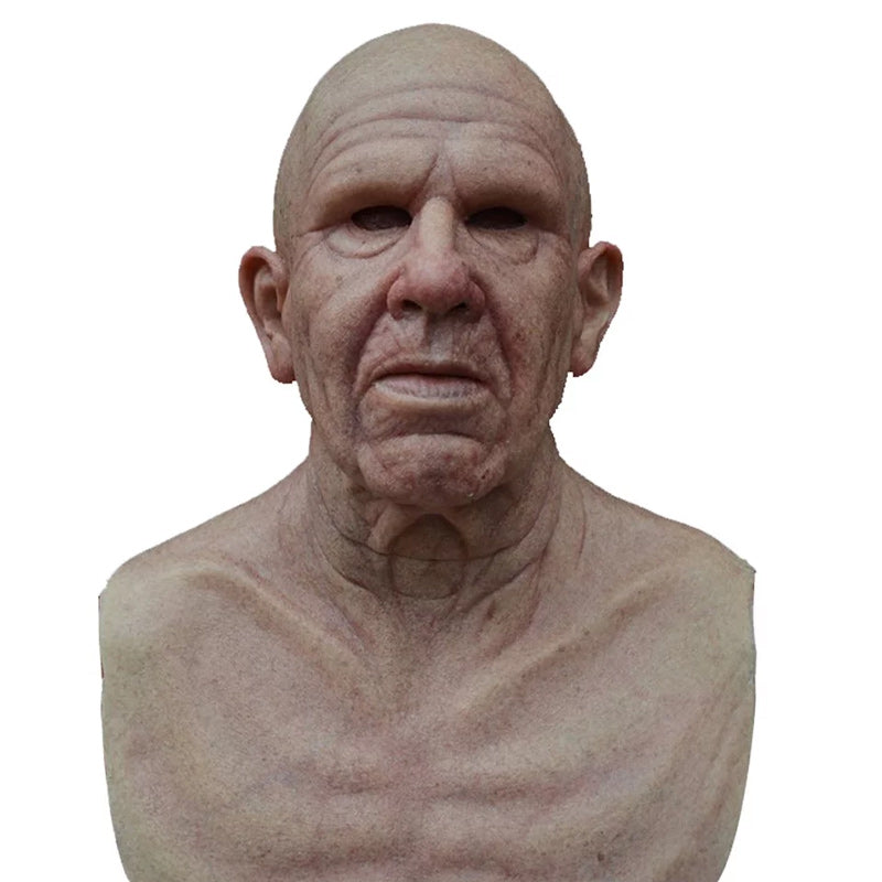 Old Man Halloween Mask, Full Face Latex Mask for Cosplay – 4 Styles