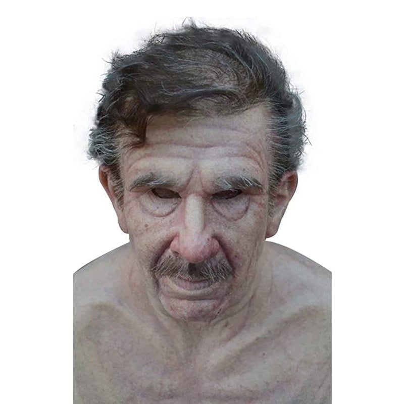 Old Man Halloween Mask, Full Face Latex Mask for Cosplay – 4 Styles