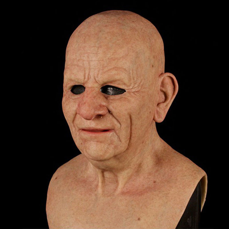 Old Man Halloween Mask, Full Face Latex Mask for Cosplay – 4 Styles