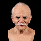 Old Man Halloween Mask, Full Face Latex Mask for Cosplay – 4 Styles