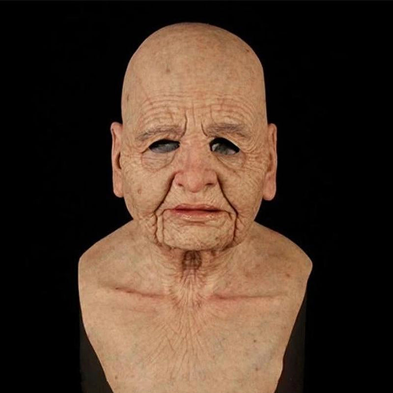 Old Man Halloween Mask, Full Face Latex Mask for Cosplay – 4 Styles