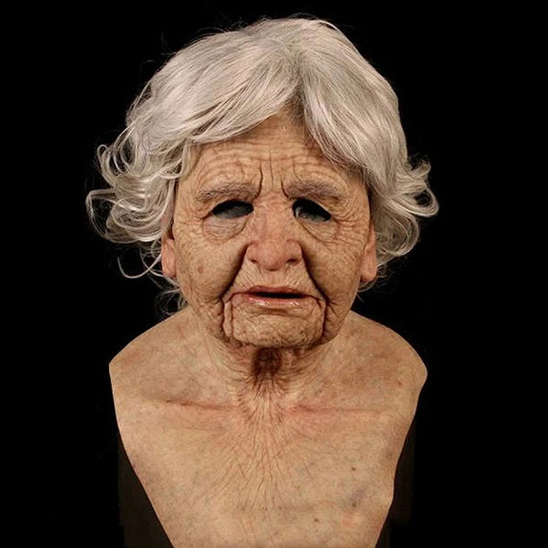 Old Man Halloween Mask, Full Face Latex Mask for Cosplay – 4 Styles