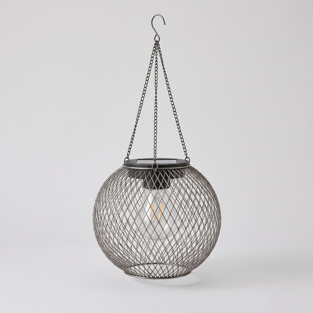Outdoor Solar Hanging Lantern - Warm White Garden Light