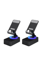Phone Stand with Bluetooth 5.0 Speaker and Power Bank | 360 Degree Rotating Holder, 1200 mAh for About 5 Hours | Grey or Black