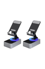 Phone Stand with Bluetooth 5.0 Speaker and Power Bank | 360 Degree Rotating Holder, 1200 mAh for About 5 Hours | Grey or Black