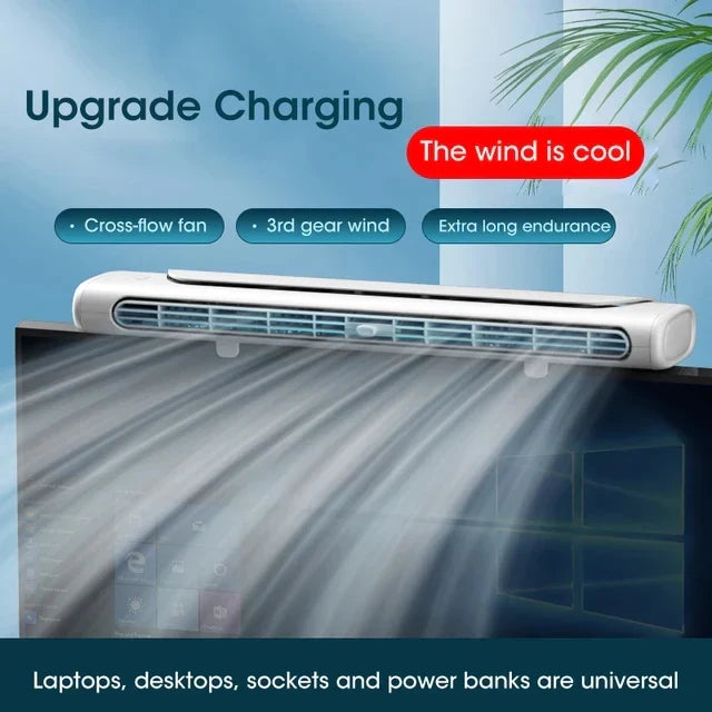 Clip-On Monitor Fan with LED Light Strip - view 8