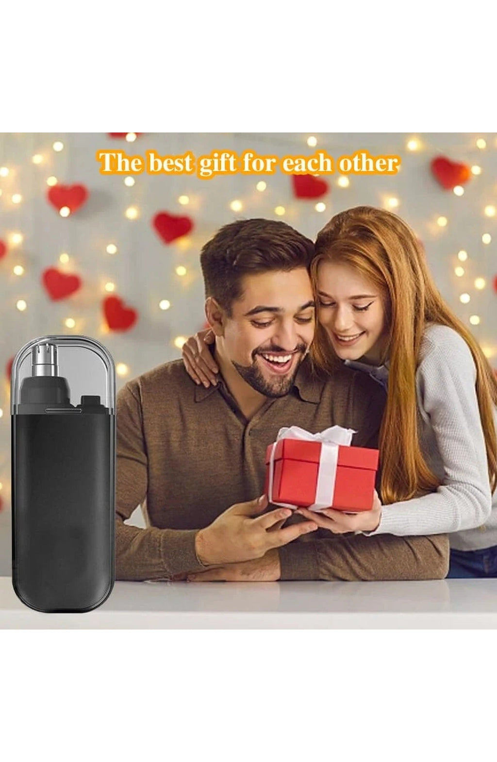 Portable Nose and Ear Hair Trimmer | Waterproof, One-Button Rotary Trimmer with Rounded Head and Protective Cap | Black or Blue