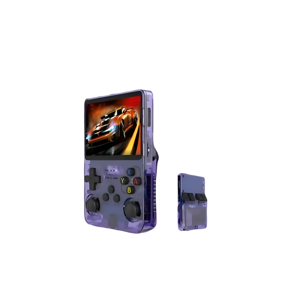 Portable Retro Handheld Gaming Console 3.5in HD Display – Purple