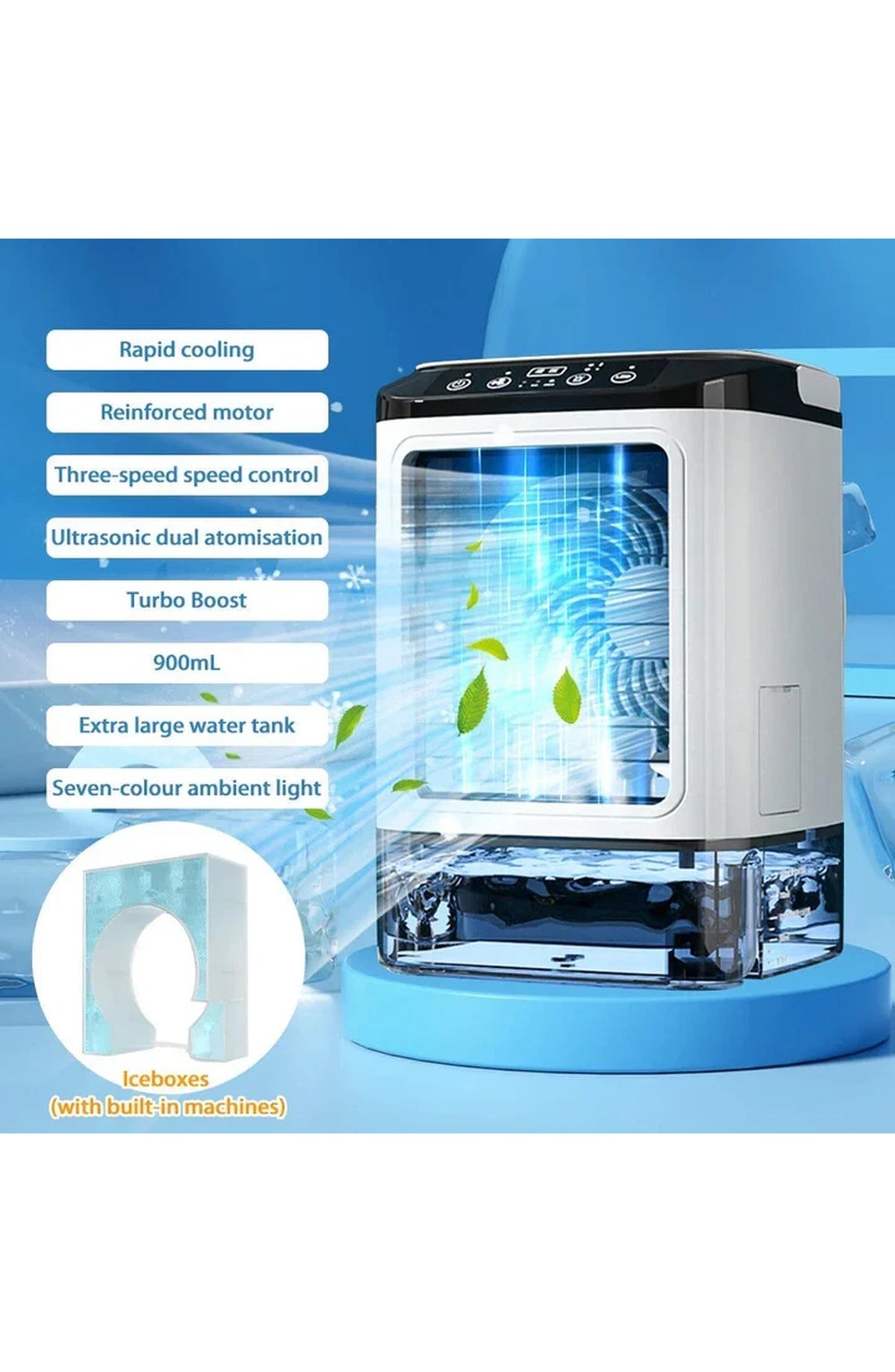 USB Powered Mini Air Conditioner with Fan Speeds - view 5