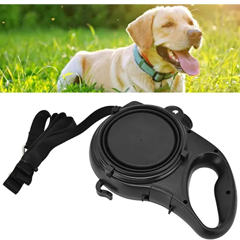 4-in-1 Dog Leash with Water Bottle, Bowl & Bag Dispenser