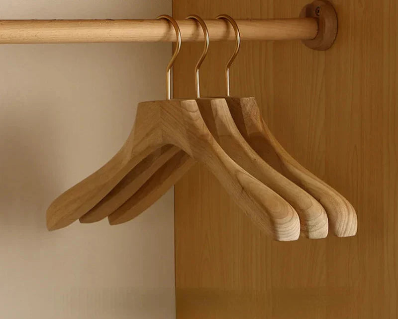 Camphor Wood Clothes Hangers - Wide Shoulder