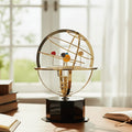 Brass Solar System Orrery - Hand-Rotated Desktop Model