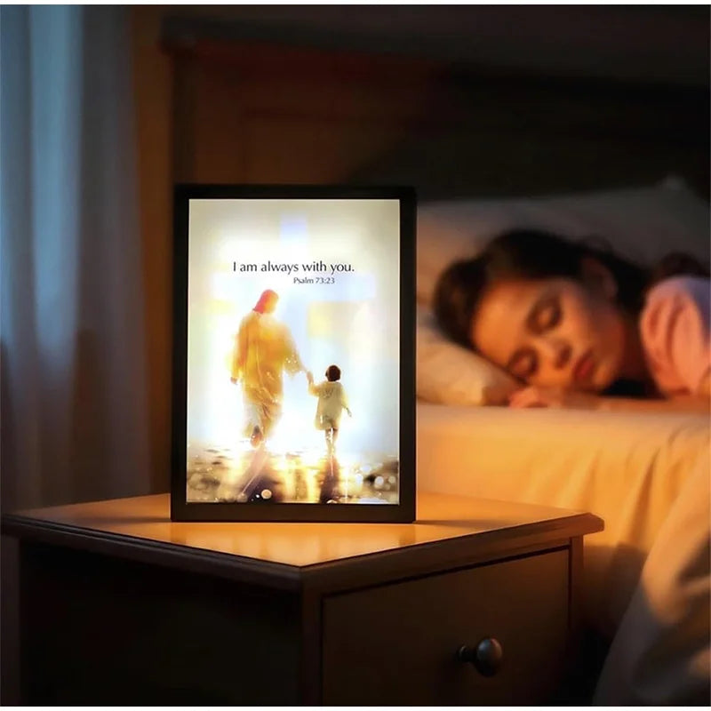 LED Light-Up Devotional Wall Art - Framed Psalm 73:23