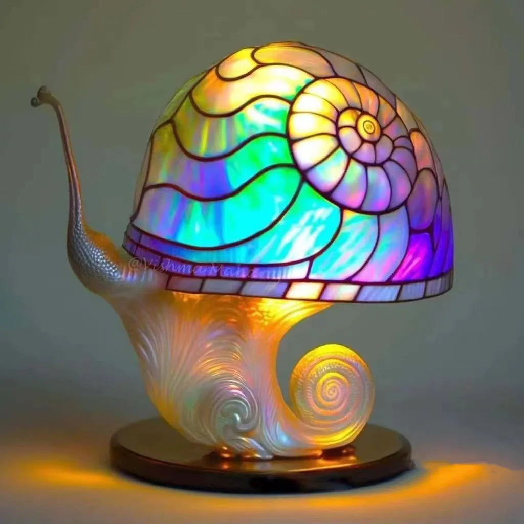 Stained Glass Style Animal Table Lamp - Resin LED Accent Light