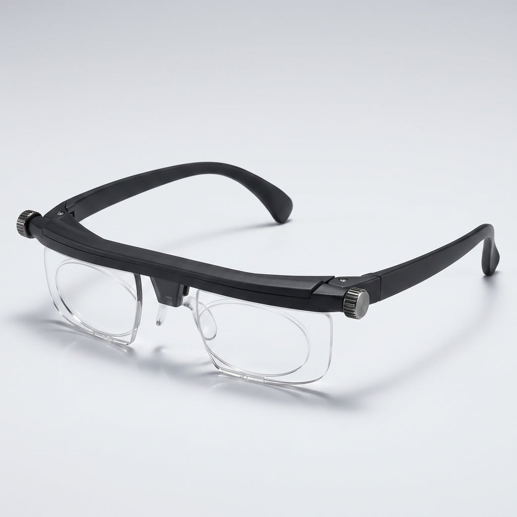 Adjustable Focus Reading Glasses, Dial Adjustable Lenses, Near and Far