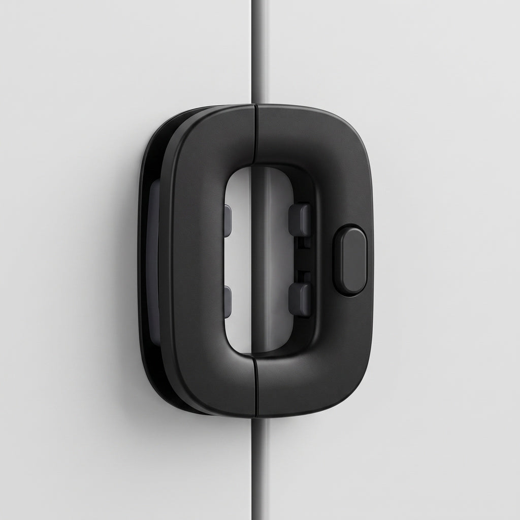Refrigerator Lock, Adhesive Child Safety Latch for Fridge and Cabinets