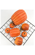 Realistic Fake Pumpkins, Set of 7 | Dense Foam with Plastic Stems and Smooth Paintable Finish | Decor for Fall and Halloween