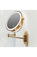Rechargeable LED Makeup Mirror with 3X to 10X Magnification | Wall-Mounted and Cordless, Saves Counter Space | For the Bathroom